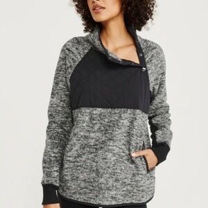 Abercrombie & Fitch Asymmetrical Fleece Pullover